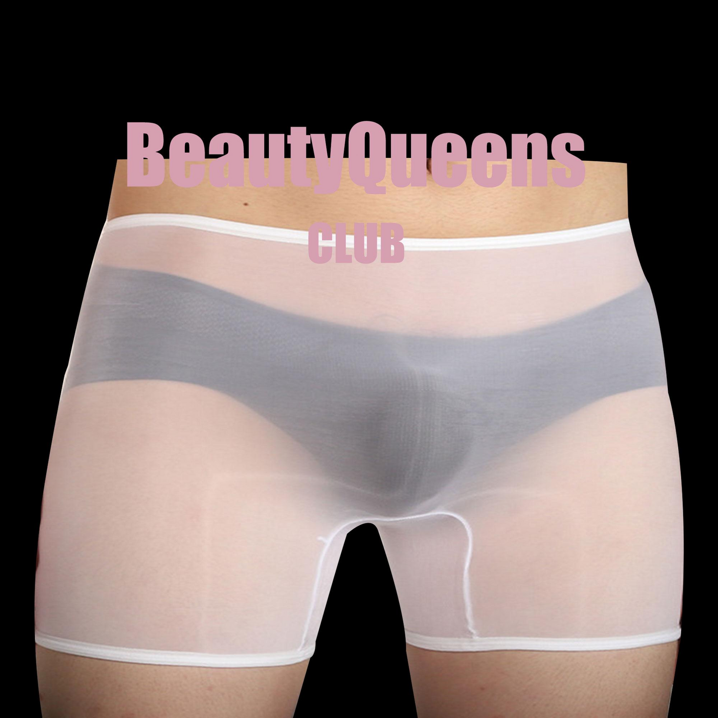 See Through Boxer Briefs For Men, Sexy Ultra Sheer Pouch Briefs, Black Pink White Beige Colors Optional, Gift For Him