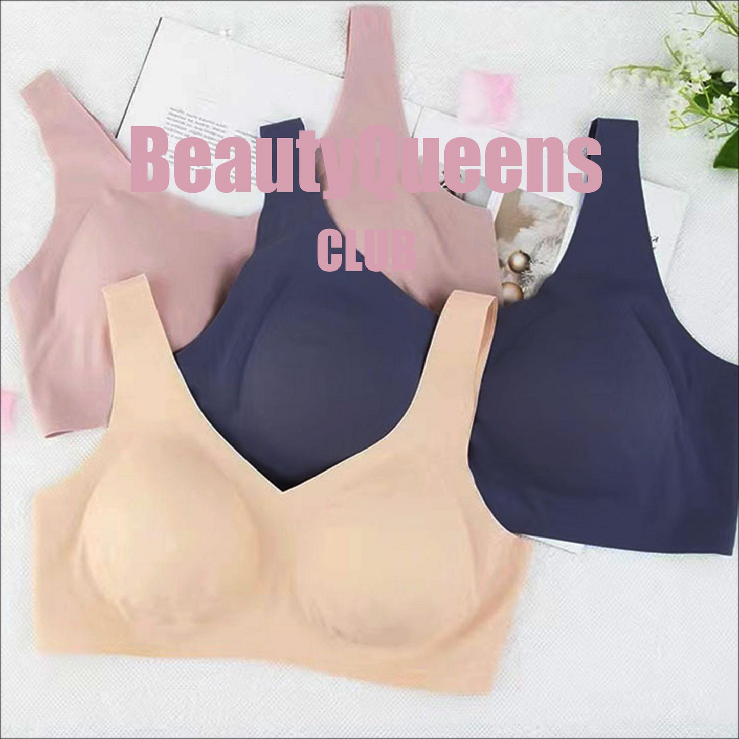 Full Cup Support Mastectomy Bra, Full Cover Pockets Wireless Plus Size Sleep Bra, Padded Bralette