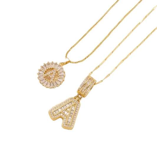 🎁2 Pack - Initial Letter Pendant Necklaces