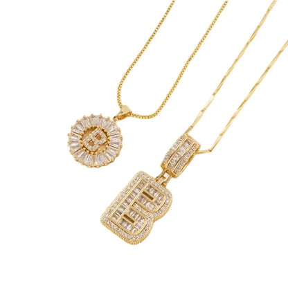 🎁2 Pack - Initial Letter Pendant Necklaces