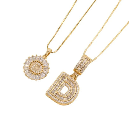 🎁2 Pack - Initial Letter Pendant Necklaces
