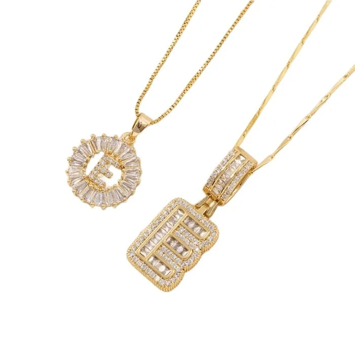 🎁2 Pack - Initial Letter Pendant Necklaces