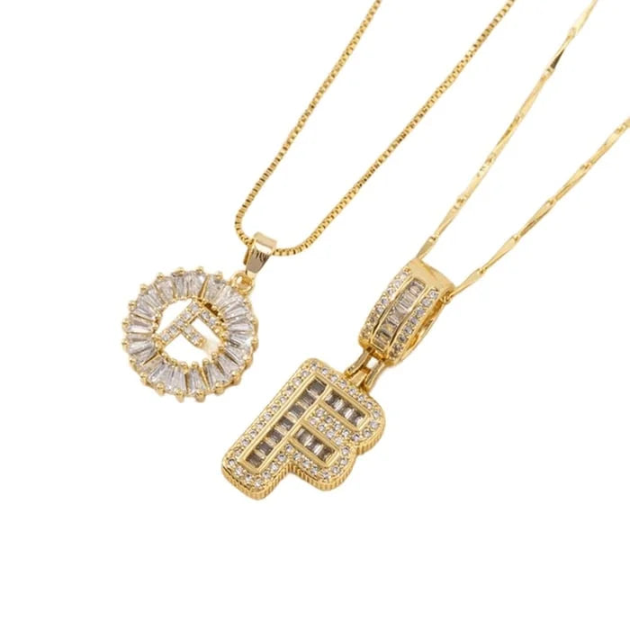 🎁2 Pack - Initial Letter Pendant Necklaces