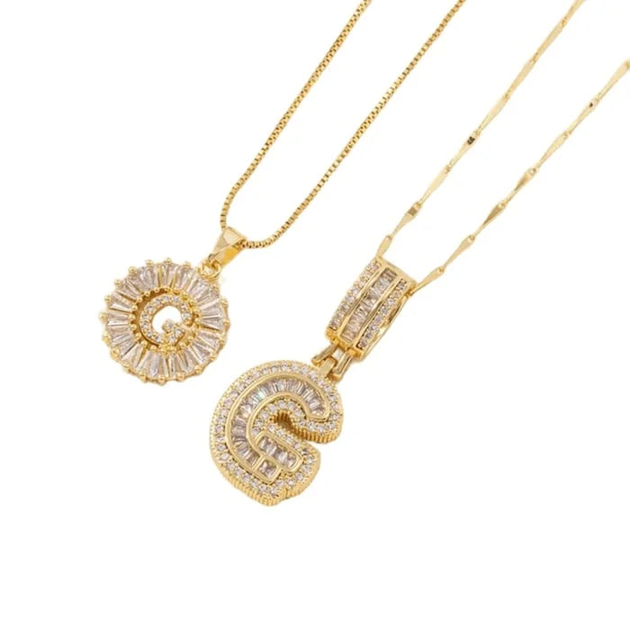 🎁2 Pack - Initial Letter Pendant Necklaces