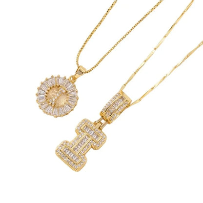 🎁2 Pack - Initial Letter Pendant Necklaces