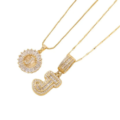 🎁2 Pack - Initial Letter Pendant Necklaces