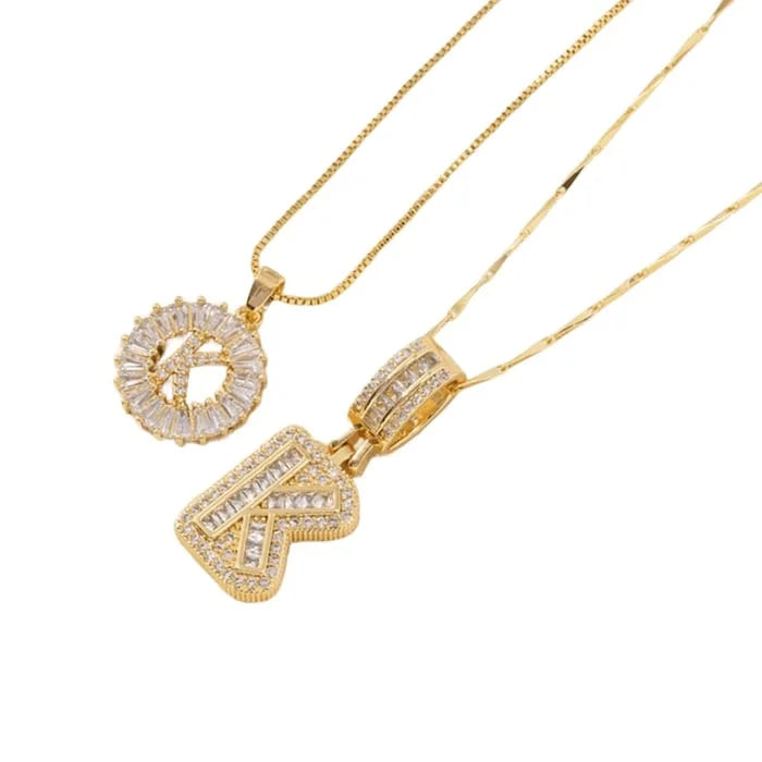 🎁2 Pack - Initial Letter Pendant Necklaces