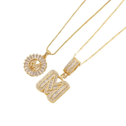 🎁2 Pack - Initial Letter Pendant Necklaces