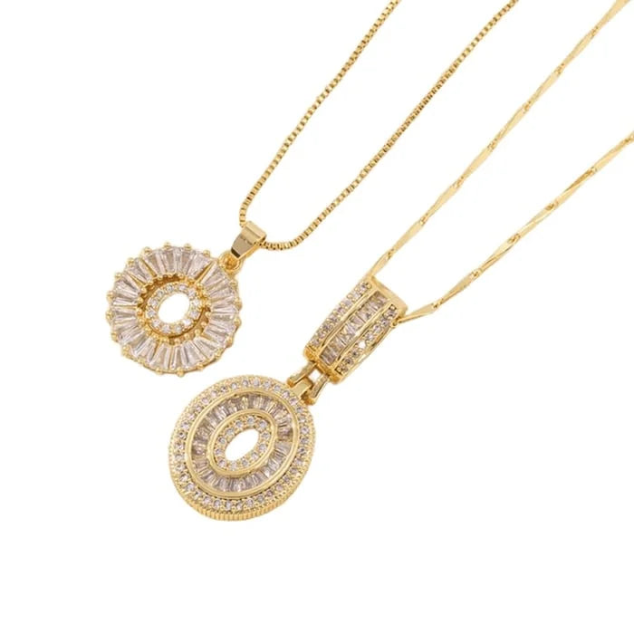 🎁2 Pack - Initial Letter Pendant Necklaces