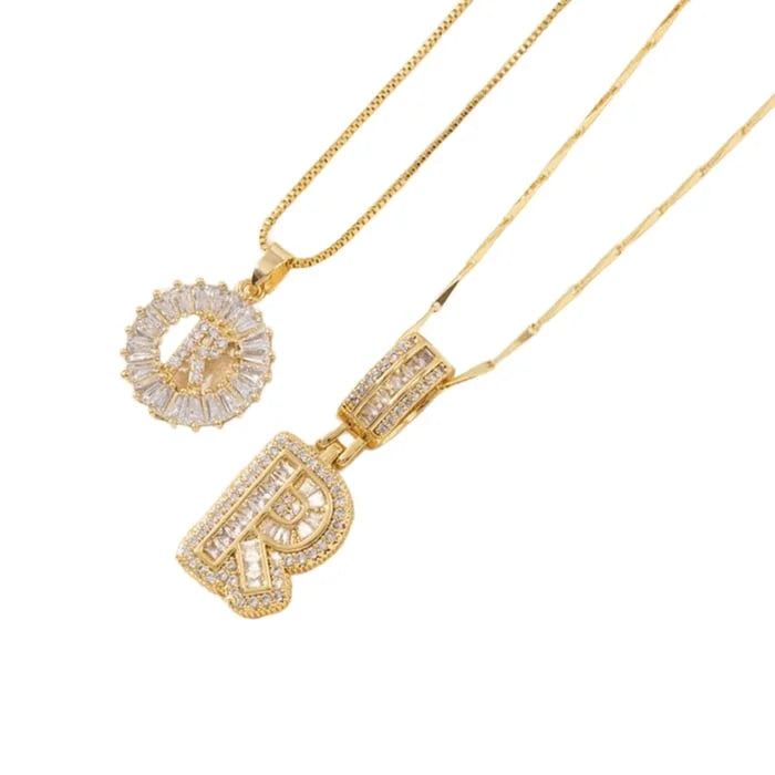 🎁2 Pack - Initial Letter Pendant Necklaces