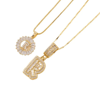 🎁2 Pack - Initial Letter Pendant Necklaces