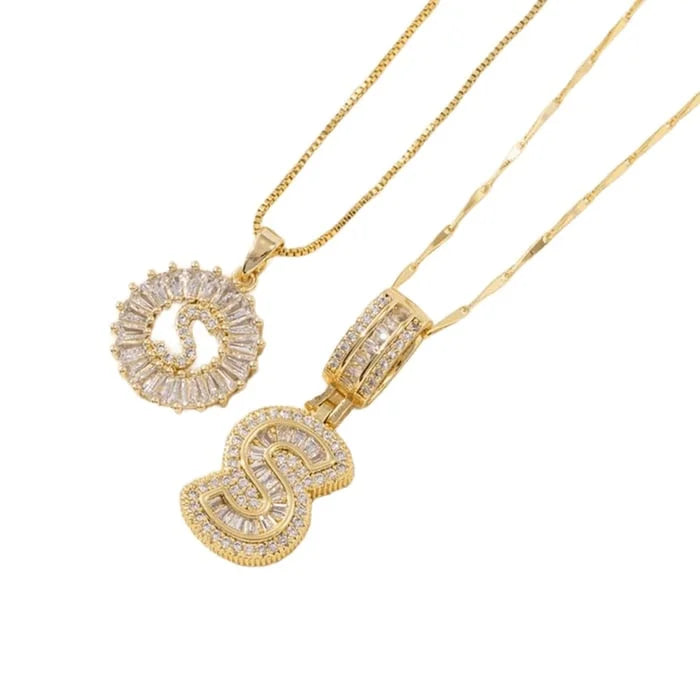 🎁2 Pack - Initial Letter Pendant Necklaces