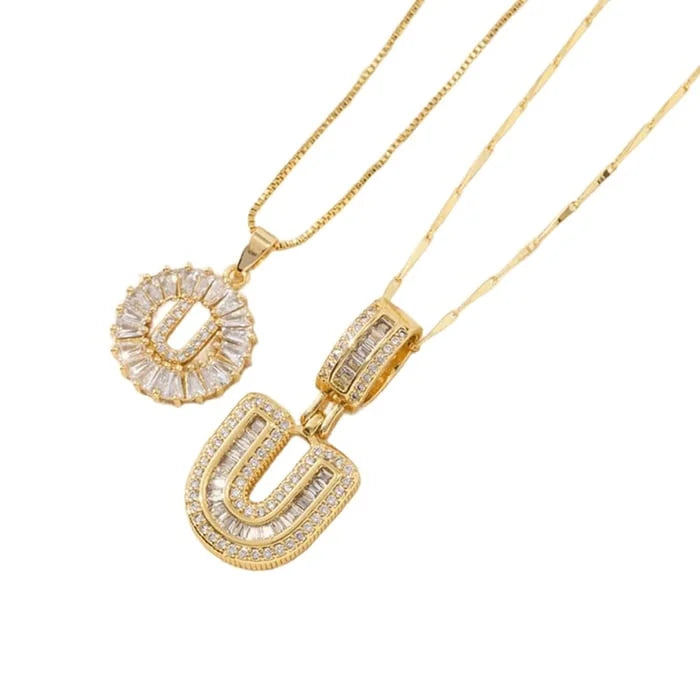 🎁2 Pack - Initial Letter Pendant Necklaces