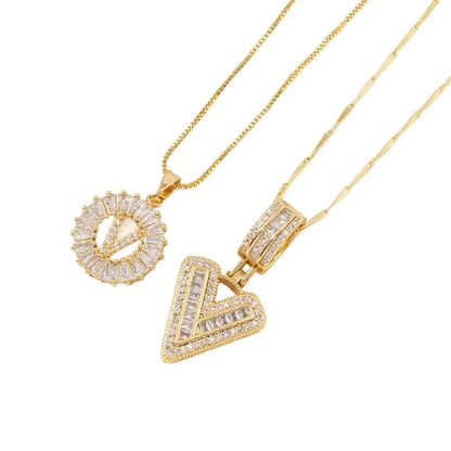 🎁2 Pack - Initial Letter Pendant Necklaces