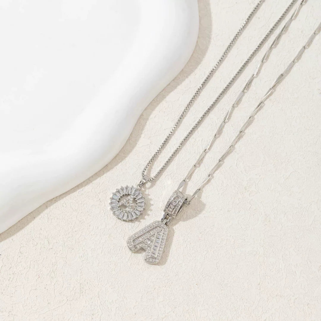 🎁2 Pack - Initial Letter Pendant Necklaces