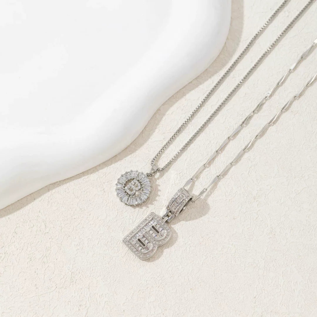 🎁2 Pack - Initial Letter Pendant Necklaces