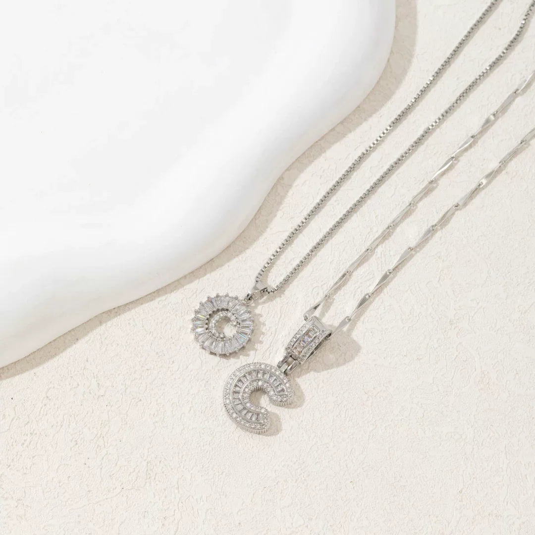 🎁2 Pack - Initial Letter Pendant Necklaces
