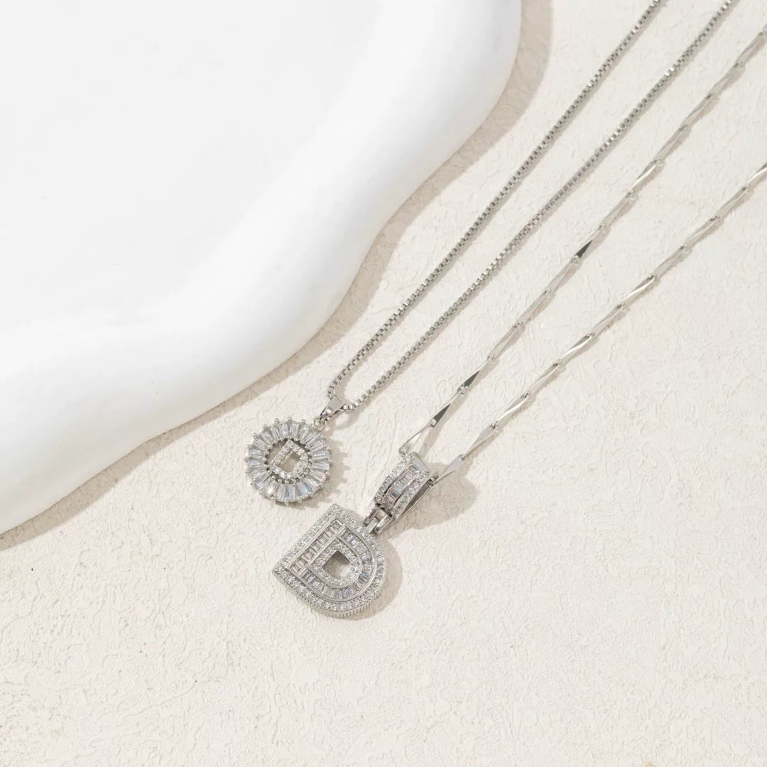 🎁2 Pack - Initial Letter Pendant Necklaces