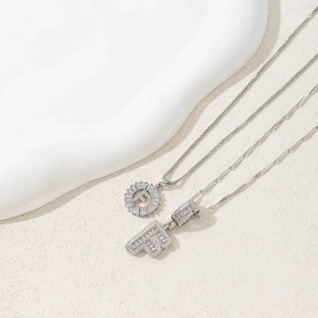 🎁2 Pack - Initial Letter Pendant Necklaces