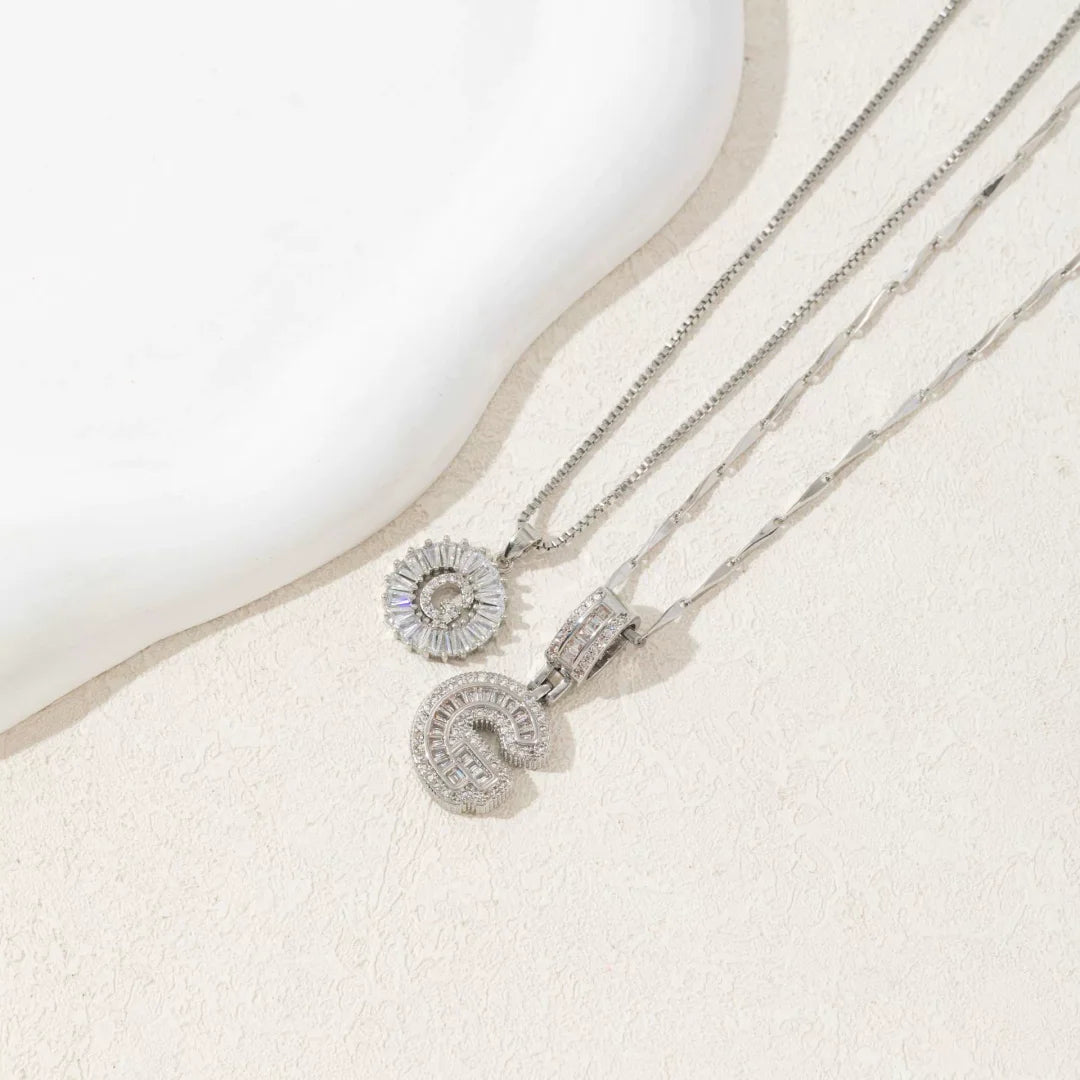 🎁2 Pack - Initial Letter Pendant Necklaces