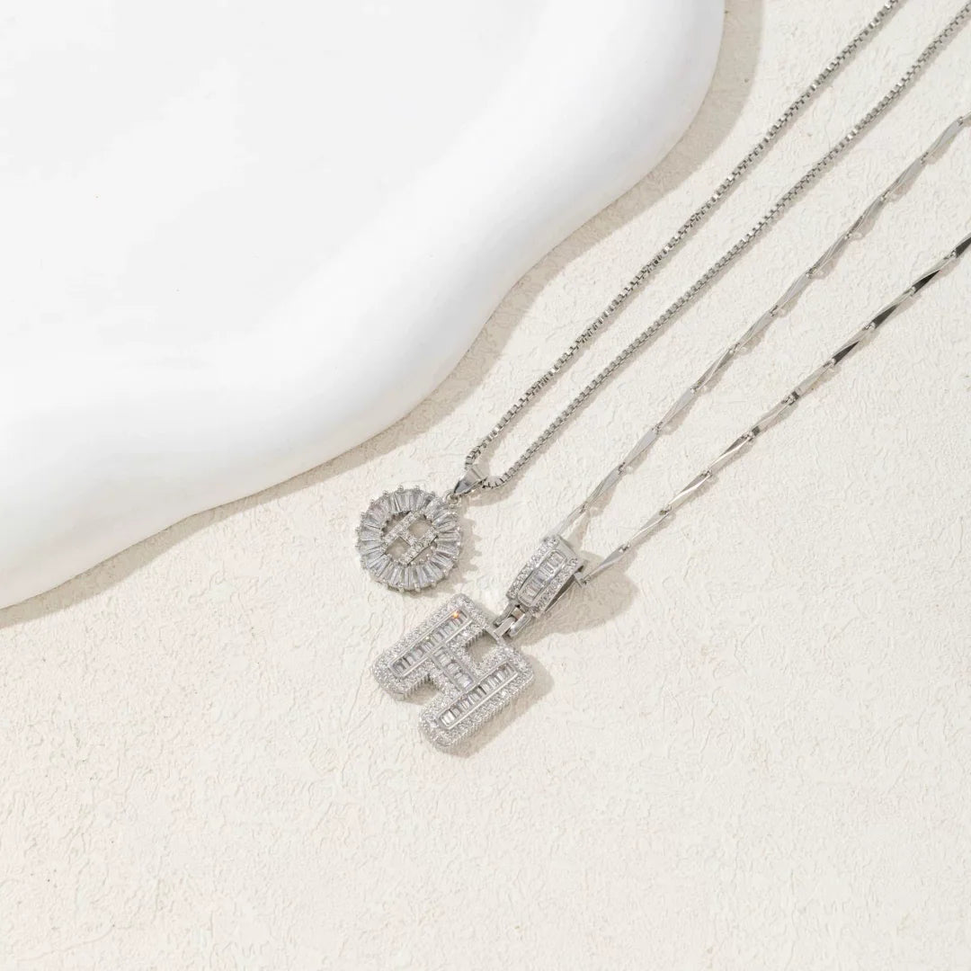 🎁2 Pack - Initial Letter Pendant Necklaces