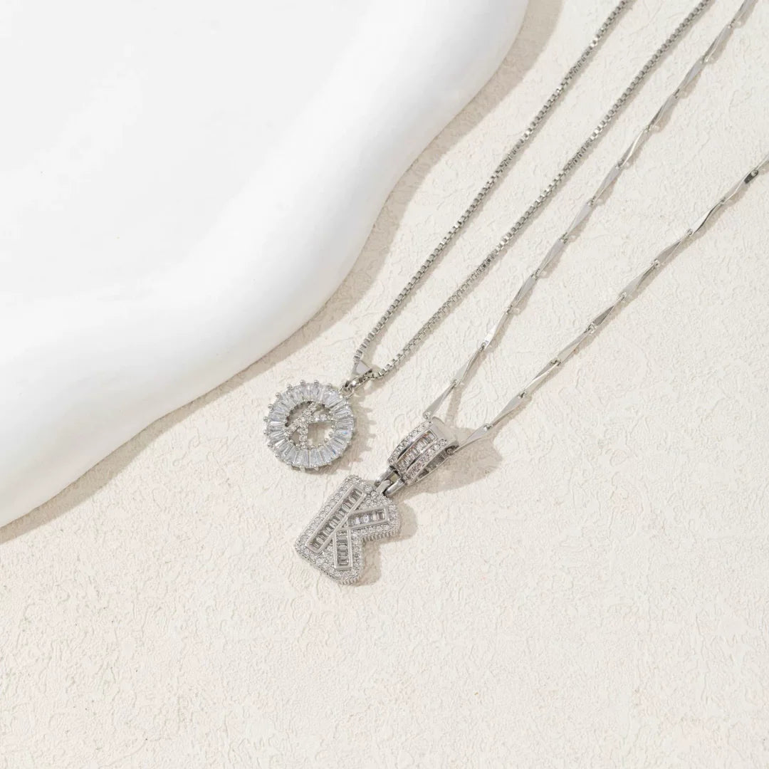 🎁2 Pack - Initial Letter Pendant Necklaces