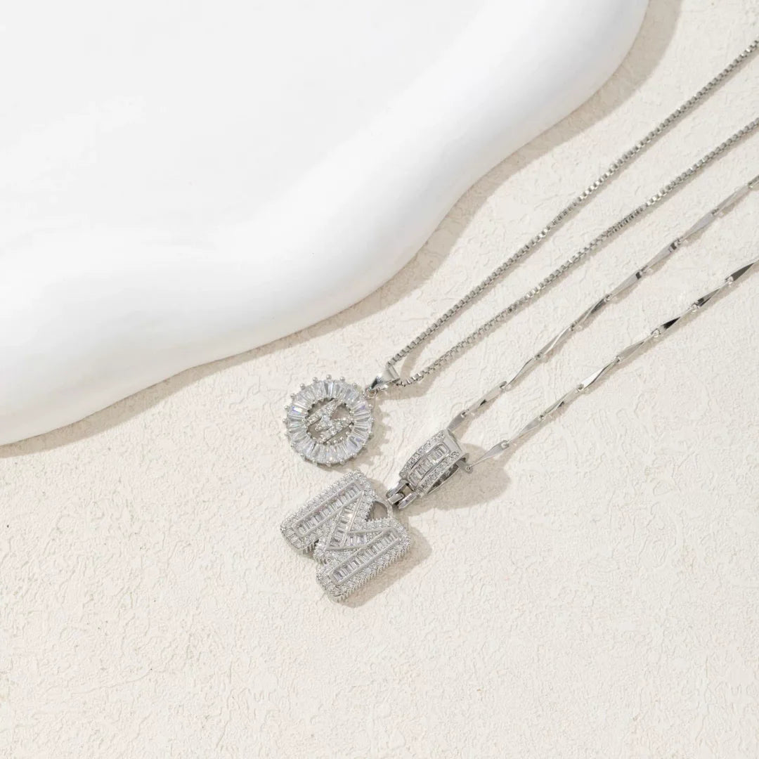 🎁2 Pack - Initial Letter Pendant Necklaces