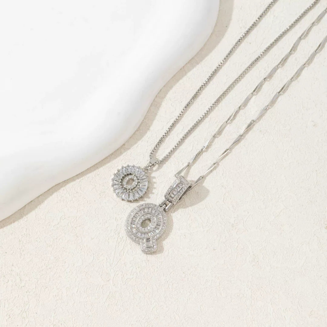 🎁2 Pack - Initial Letter Pendant Necklaces