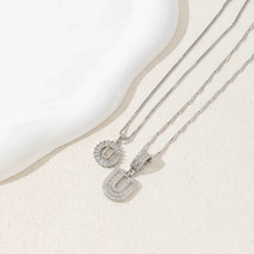 🎁2 Pack - Initial Letter Pendant Necklaces