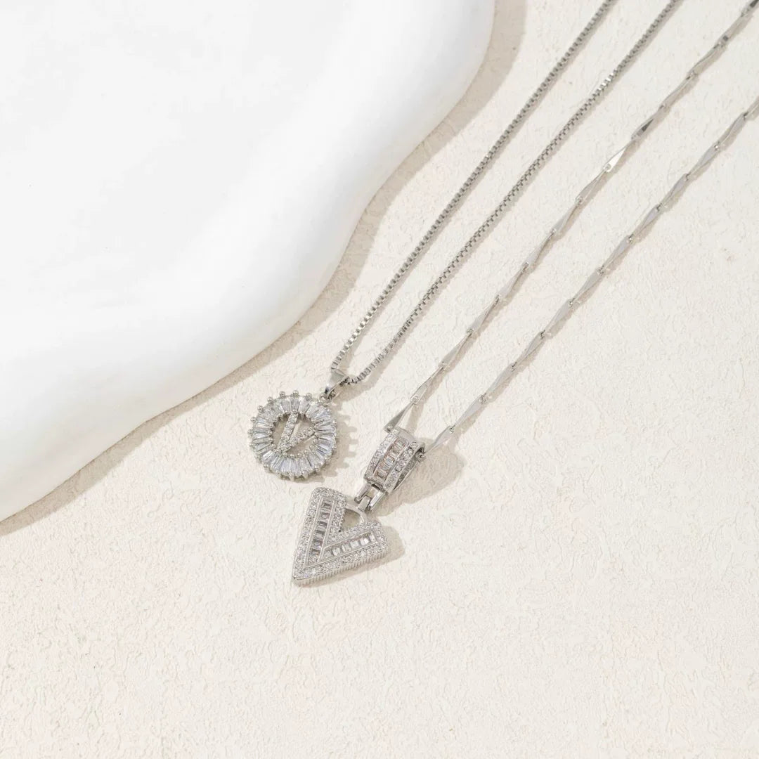 🎁2 Pack - Initial Letter Pendant Necklaces